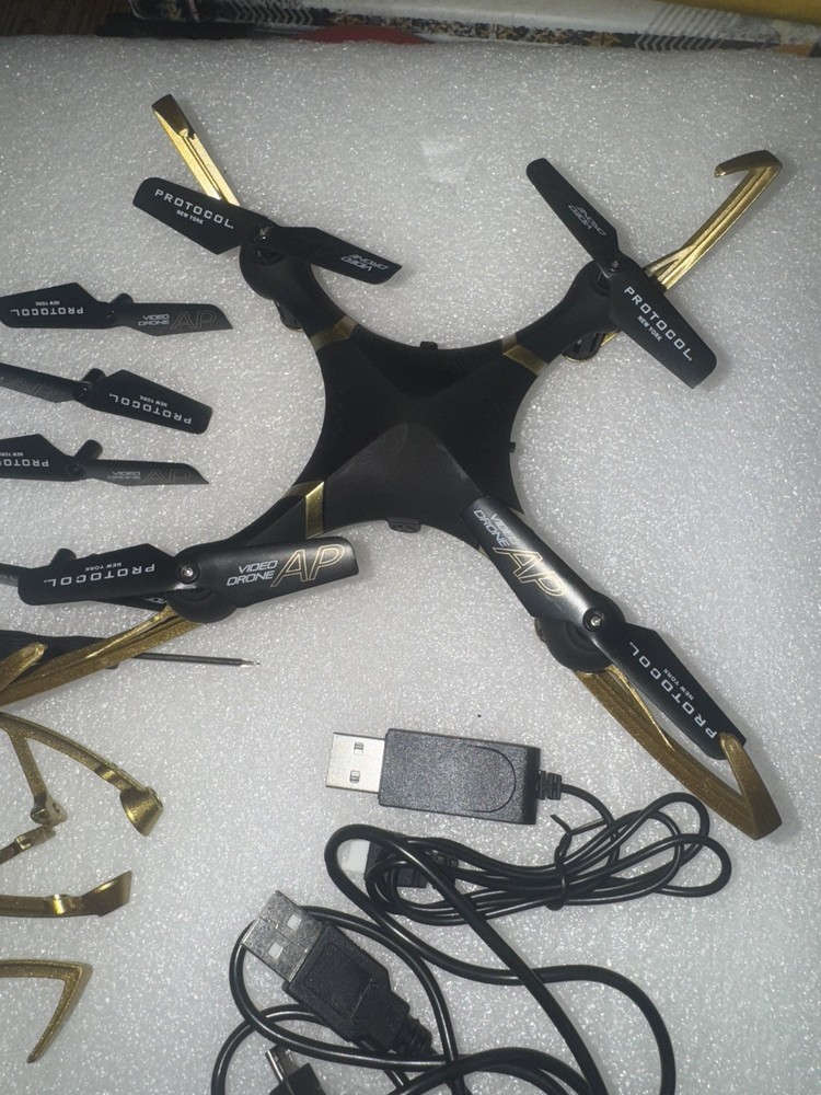Protocol VideoDrone AP Drone with Remote Controller - Black/Gold tested
