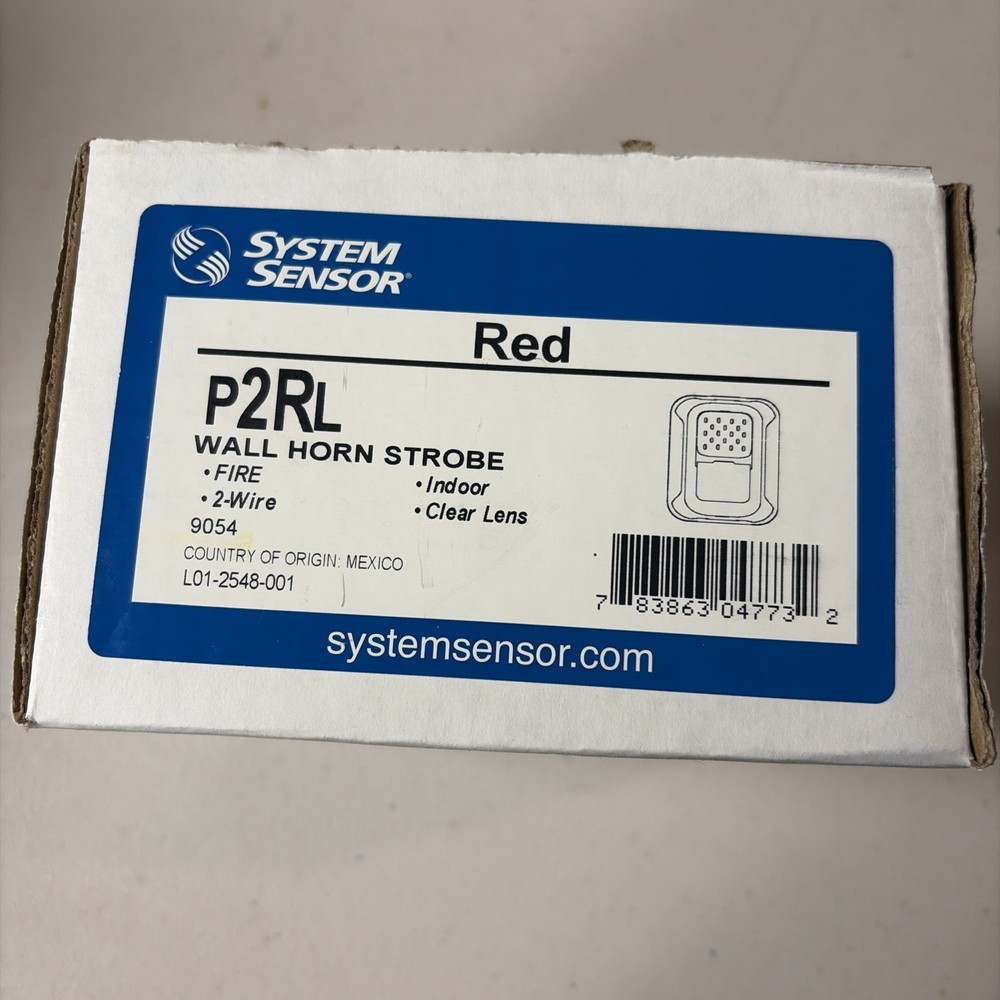 System Sensor P2RL Wall Horn Strobe 9054.  L01-2548-001