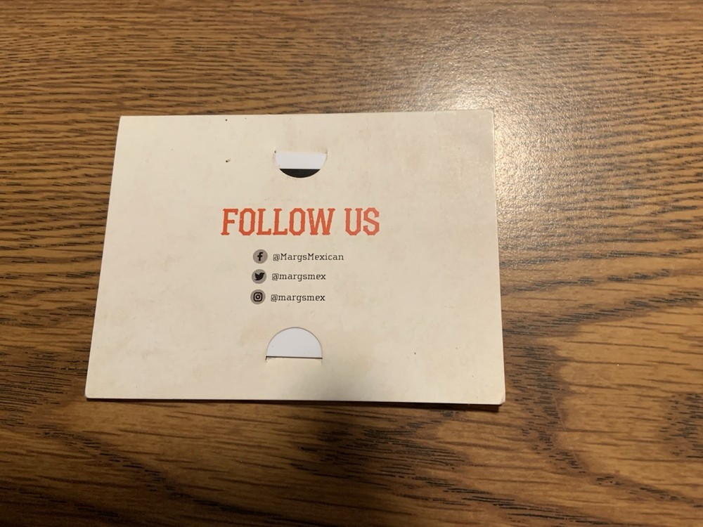 Margaritas gift card