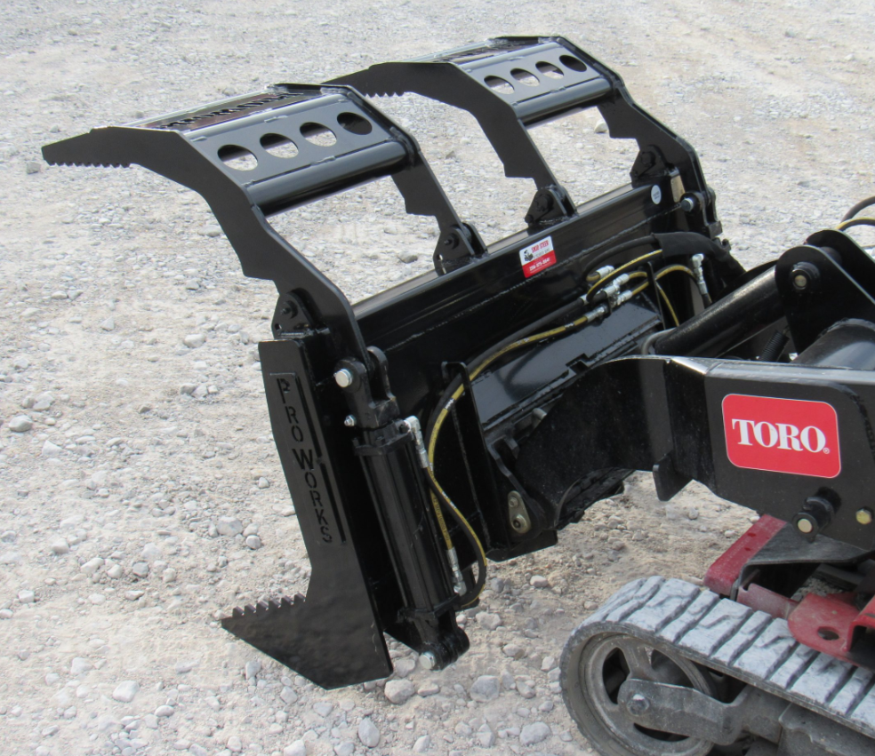 48" Root Rake Clam Grapple Attachment Fits Mini Skid Steer