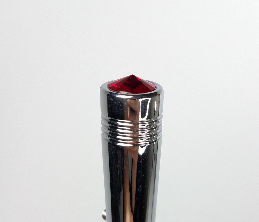 (Set/5) Red Crystal Chrome Toggle Switch Extensions - Freightliner 2-1/4" Long