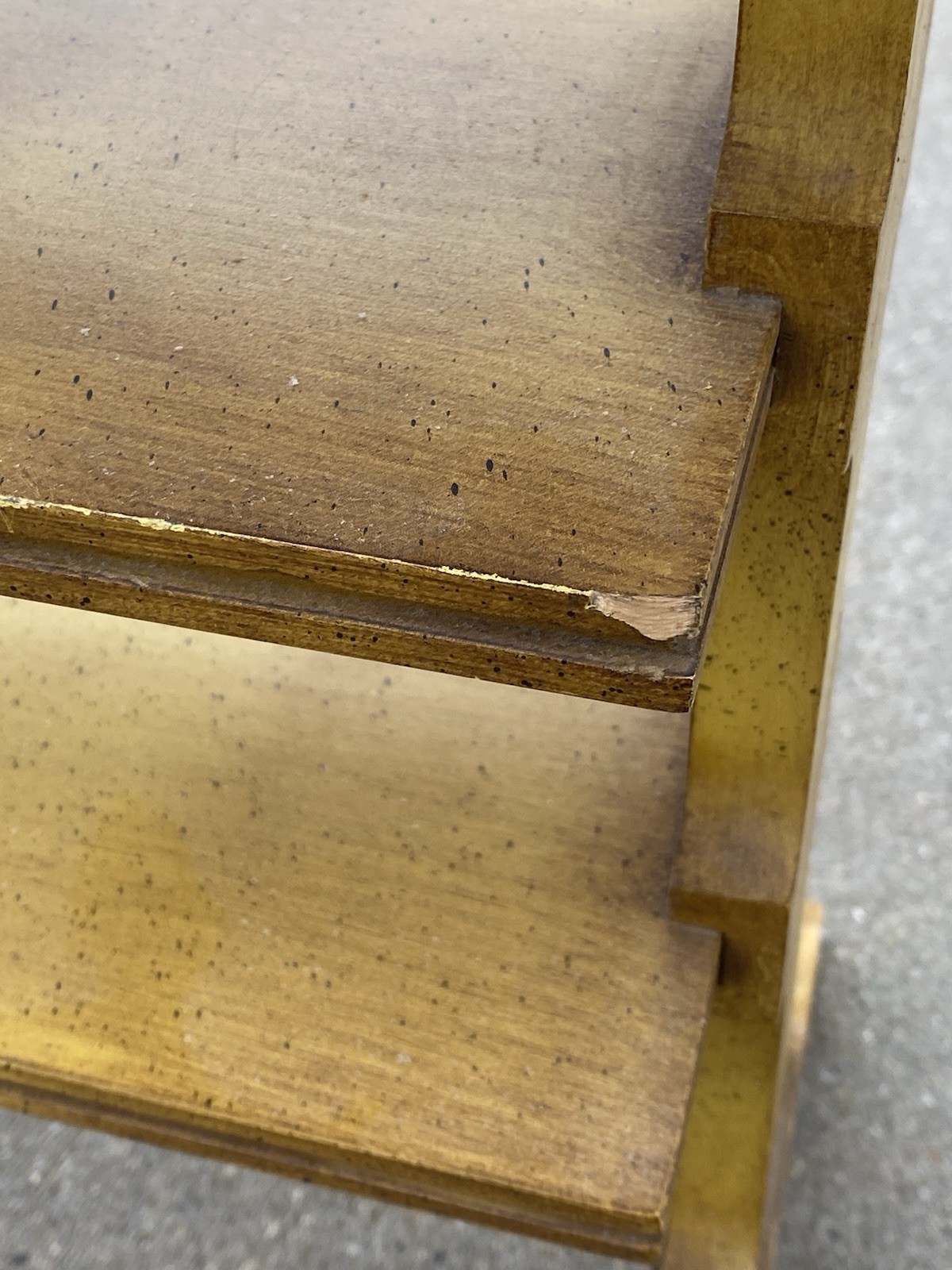 Tell City Chair Company Solid Hard Rock Maple Antique Yellow 3 Tier Side Table