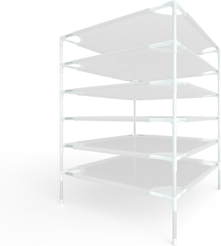 Sweater Drying Rack 6-Layer Flat Drying Rack Stackable Mesh Fabric Clothes