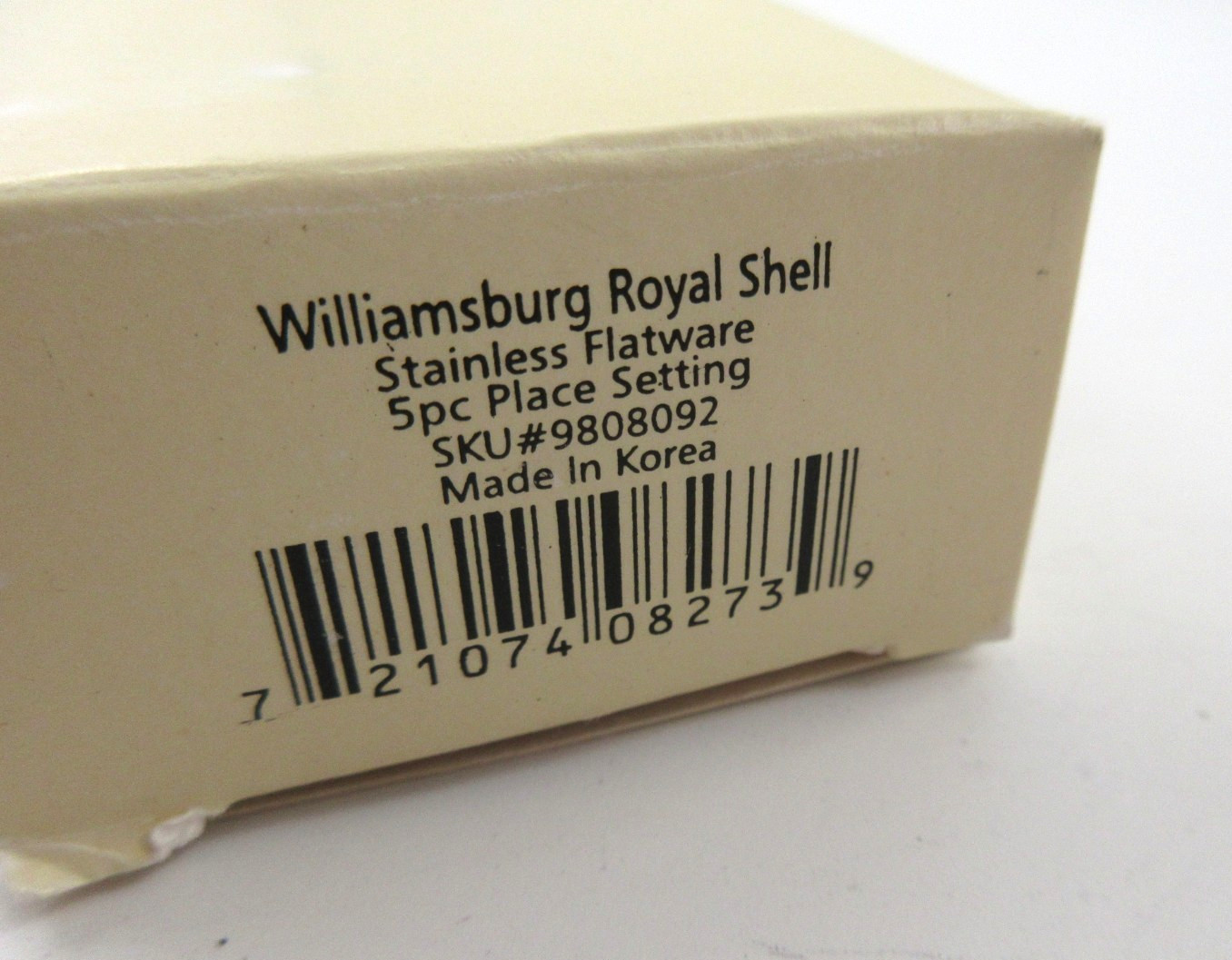 Kirk Stieff WILLIAMSBURG ROYAL SHELL 5 Piece Place Setting Stainless Flatware