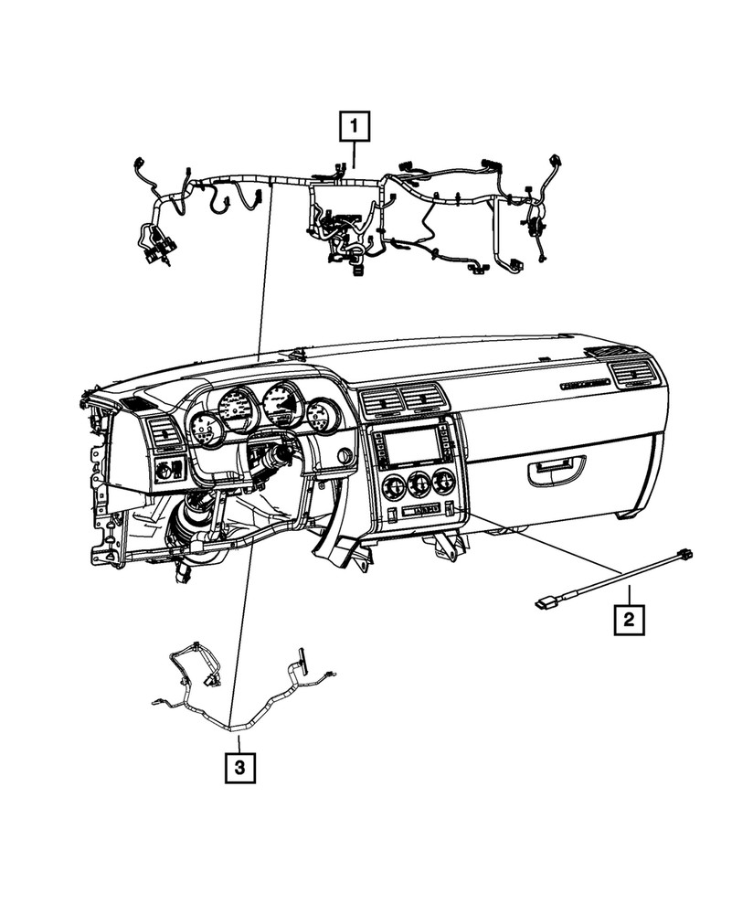Genuine Mopar Instrument Panel Wiring 68225880AE