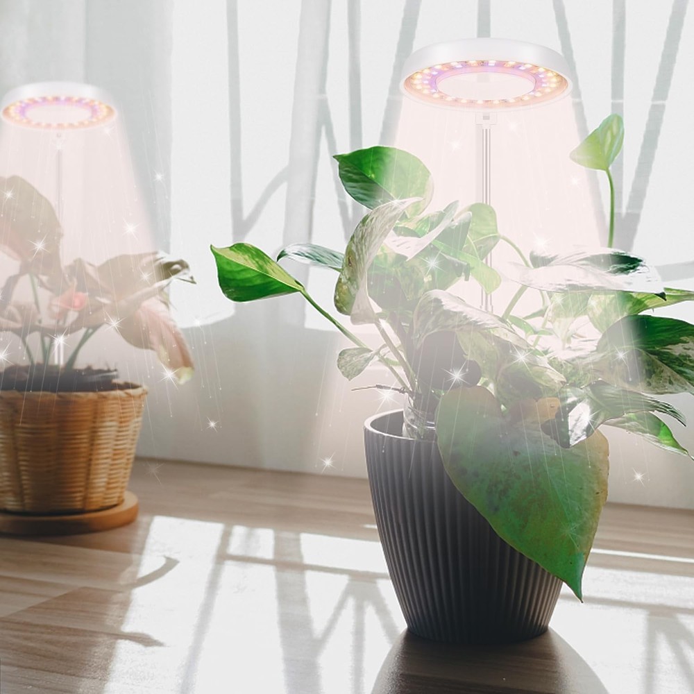 Compact LED Grow Light for Mini Plants - Adjustable Height & Easy Installation