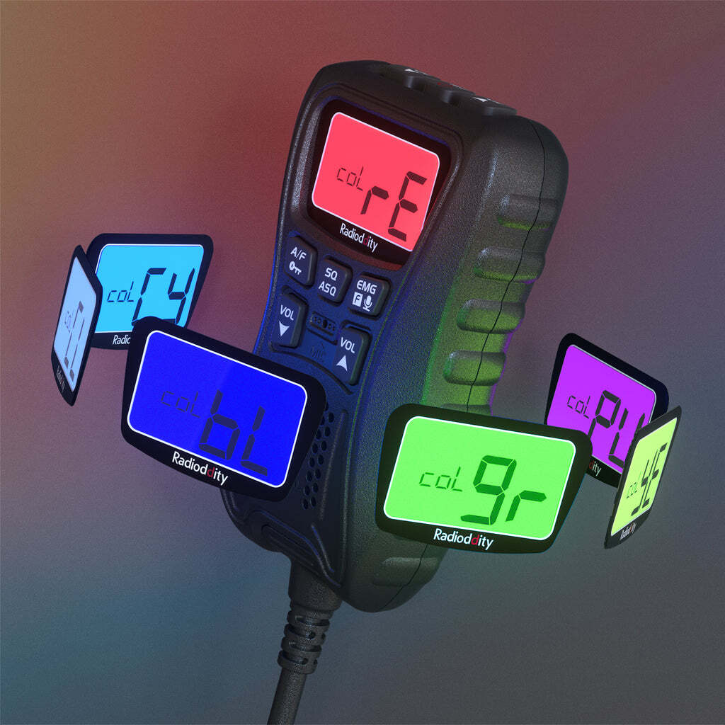 Radioddity CS-47 One Hander CB Radio, LCD Mic with Built-in Speaker, AM/FM