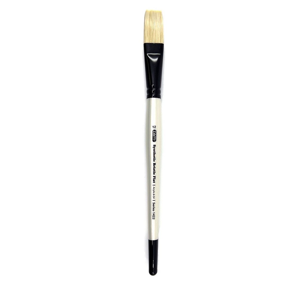 1422 White Bristle Synthetic Flat