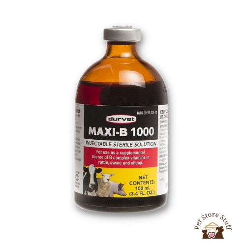 Durvet Maxi B 1000 (100mL) - FAST FREE Shipping - EXP 04/2027 - SHIPS FROM USA