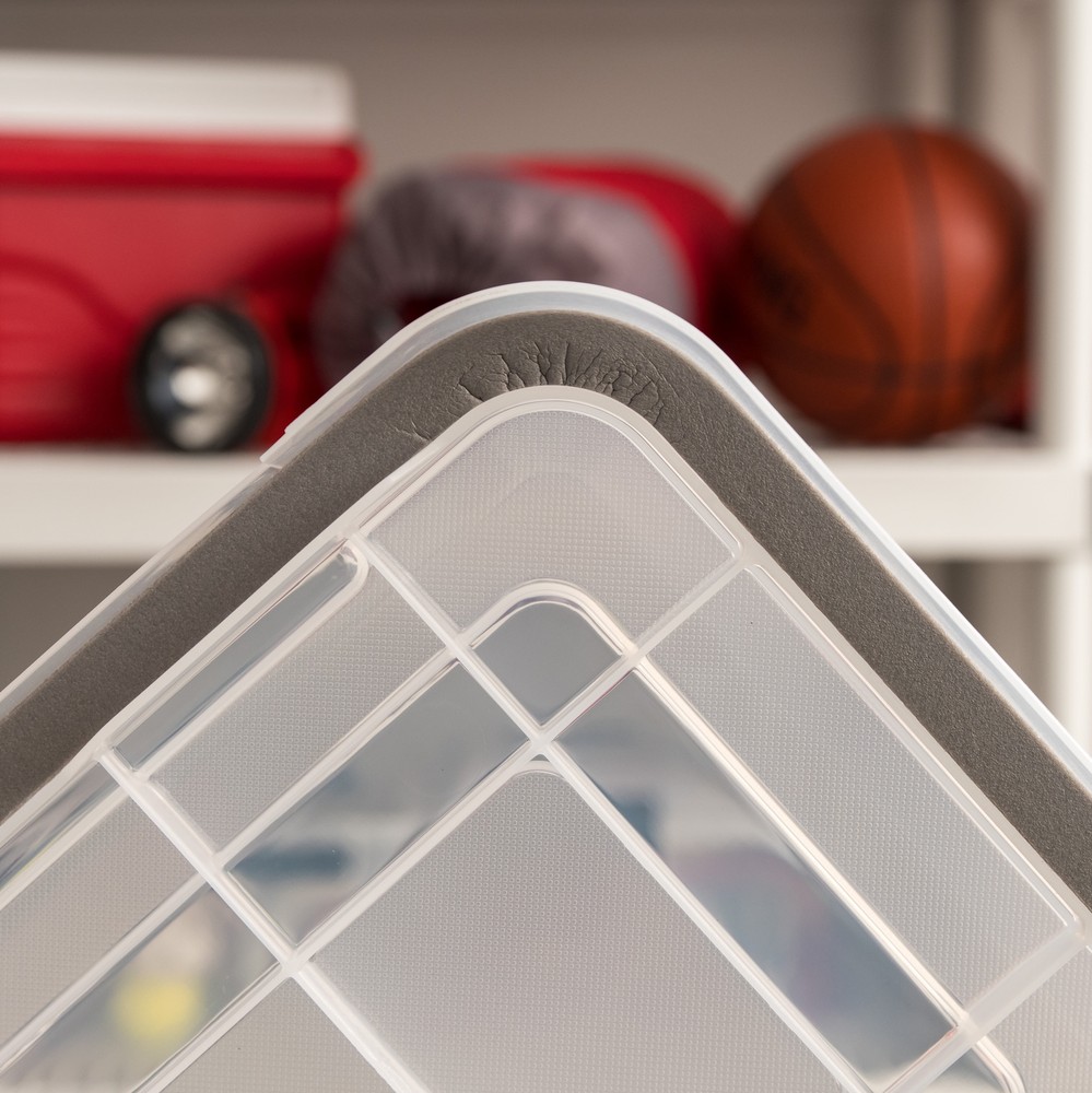 6.5 Quart WeatherPro™ Storage Container Box Bin with Seal Latching Lid,Clear