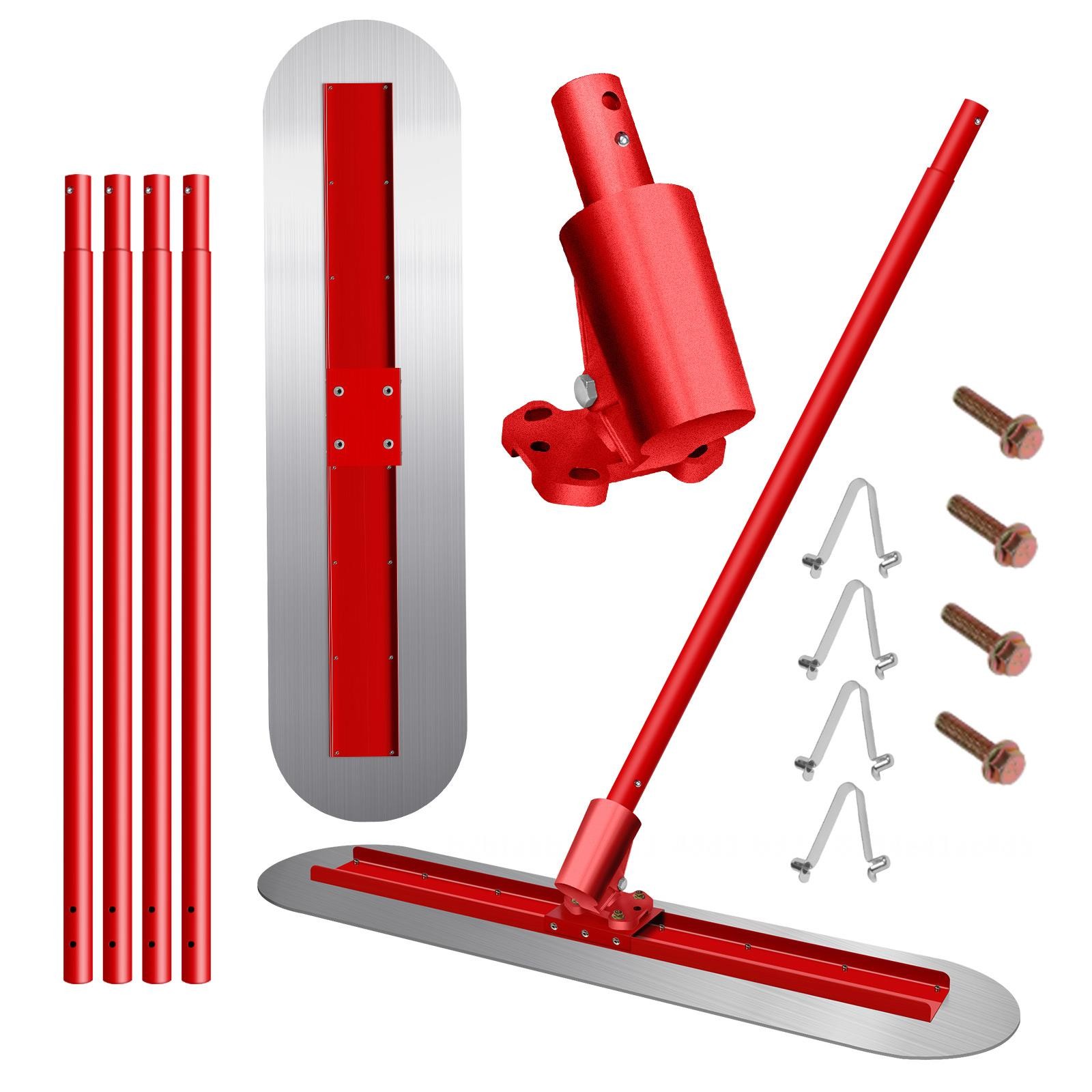 48"x12" Bull Float Concrete Tools Cement Trowel Finishing Tool w/ Bracket Handle