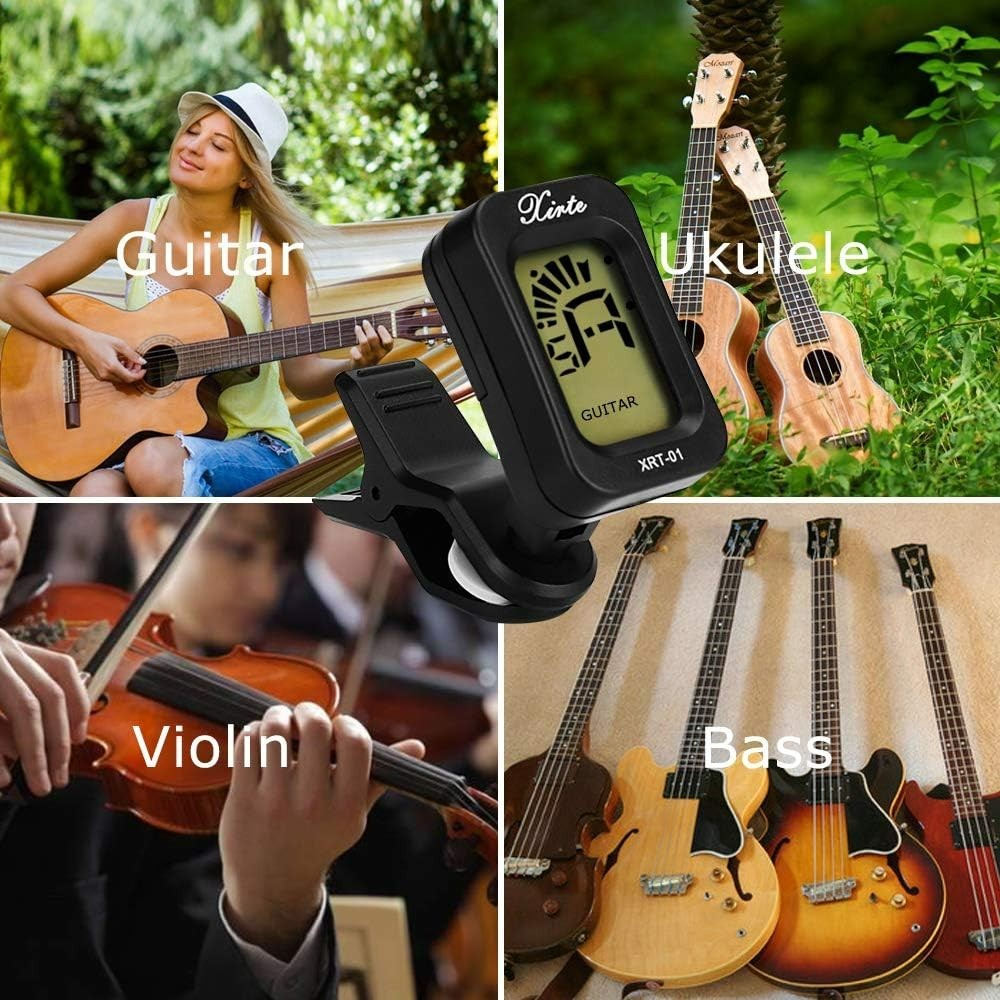 Guitar Accessories Kit Include Acoustic Strings, Tuner, Capo, 3-in-1 Restring...
