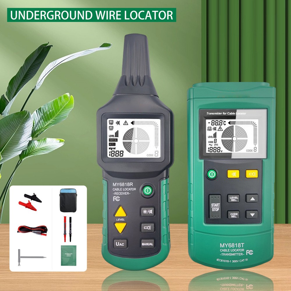 Underground Wire Locator Tester Detector Pro Cable Pipelines Tracker 1 Set
