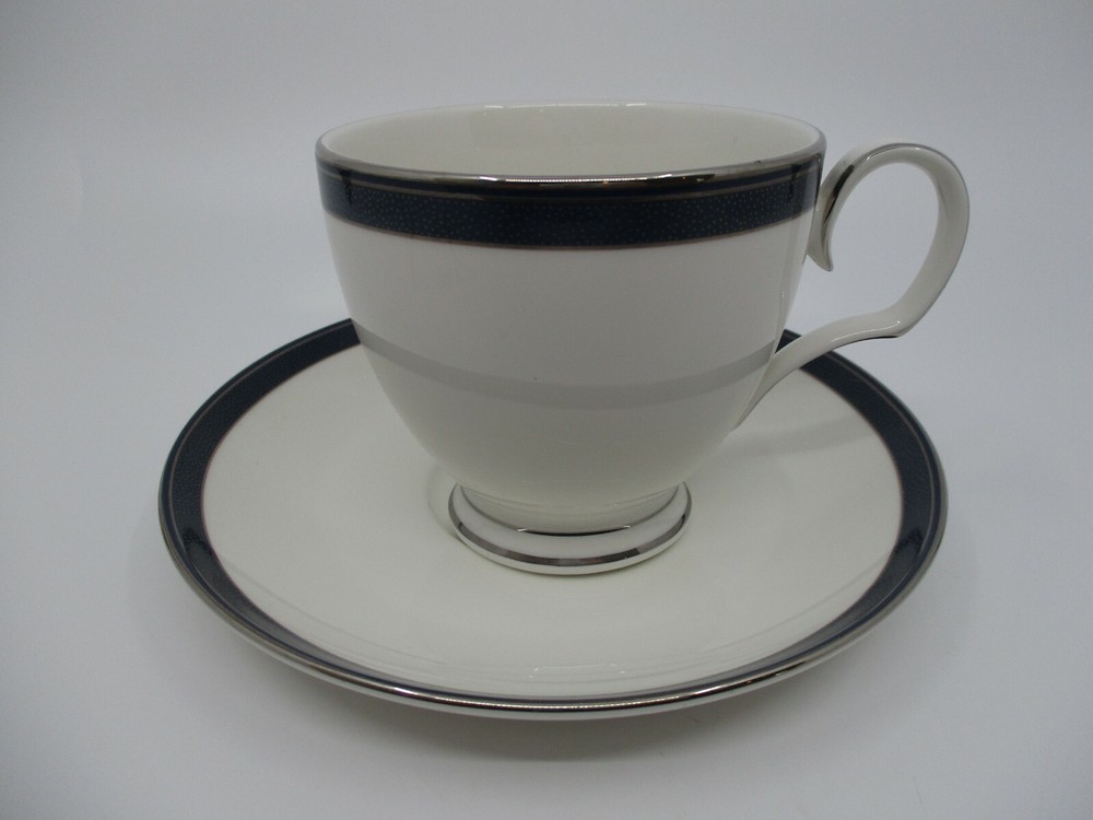 NORITAKE STARDUST  PLATINUM  CUP & SAUCER - 3"  0408H