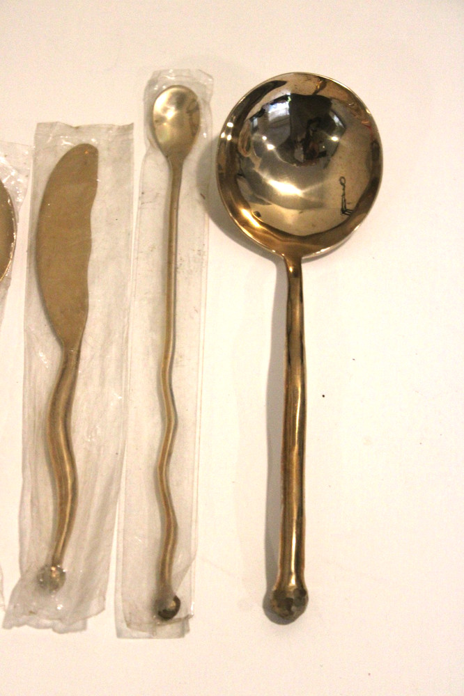 Izabel Lam Bronze STREAM Fork, Spoon, Knife, Iced Tea, Serving