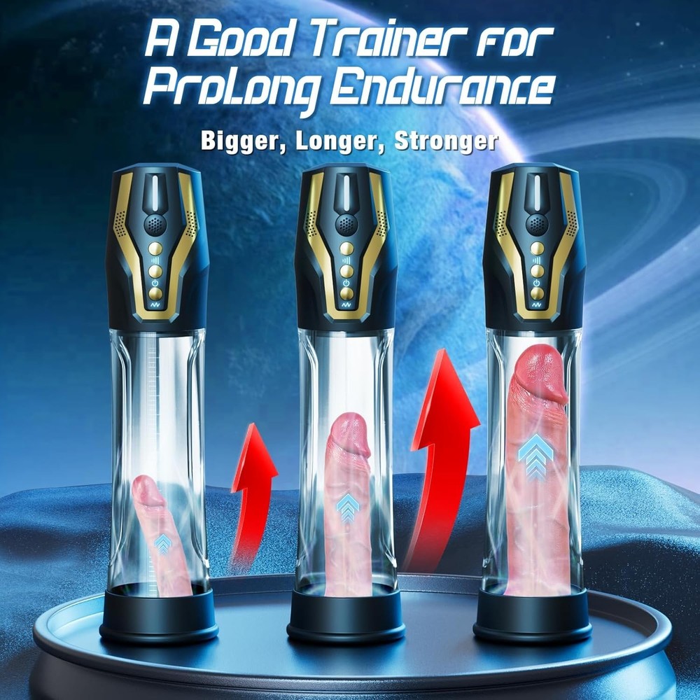 Smart Voice Activated Penis Pump with Powerful Suction and Training Features