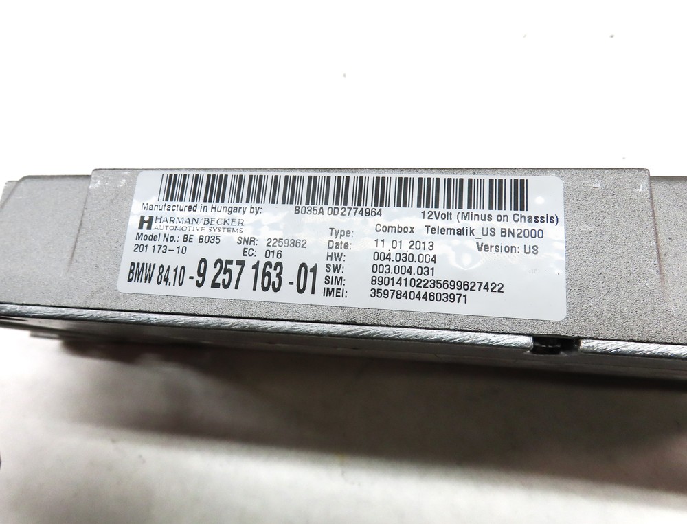 2013 BMW X1 (E84) BLUETOOTH TELEMATICS COMBOX COMMUNICATION CONTROL MODULE