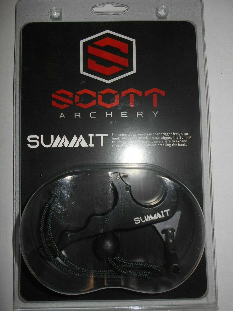 @NEW@ Scott Archery Summit 4 Finger Thumb Button Handheld Release Aid
