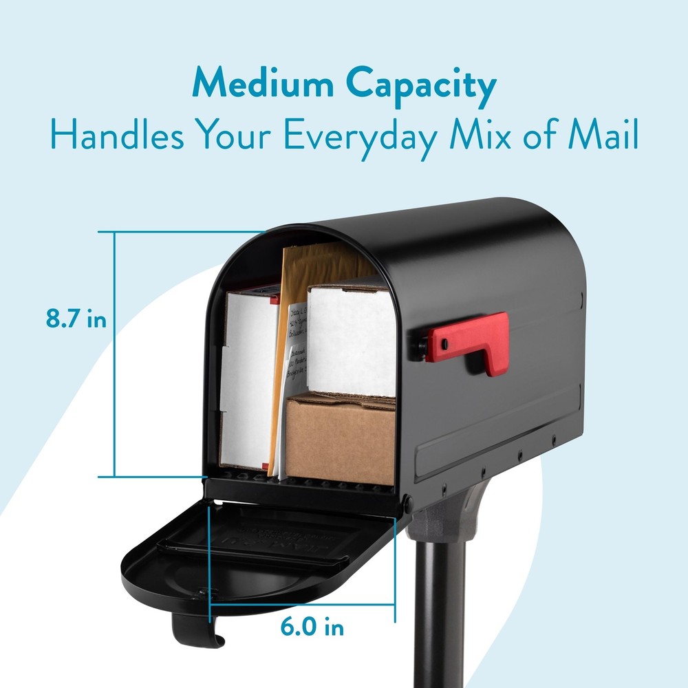 Architectural Mailboxes 7680B10 MB1 Mount Mailbox and InGround Post Kit, Medi...
