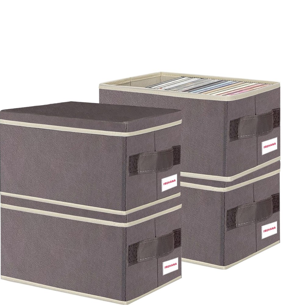 CD/DVD storage box Universal stackable organizer with lid Blu-ray disc media