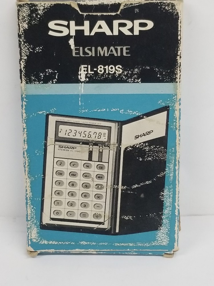 Vintage Calculator Sharp Elsimate EL-819S