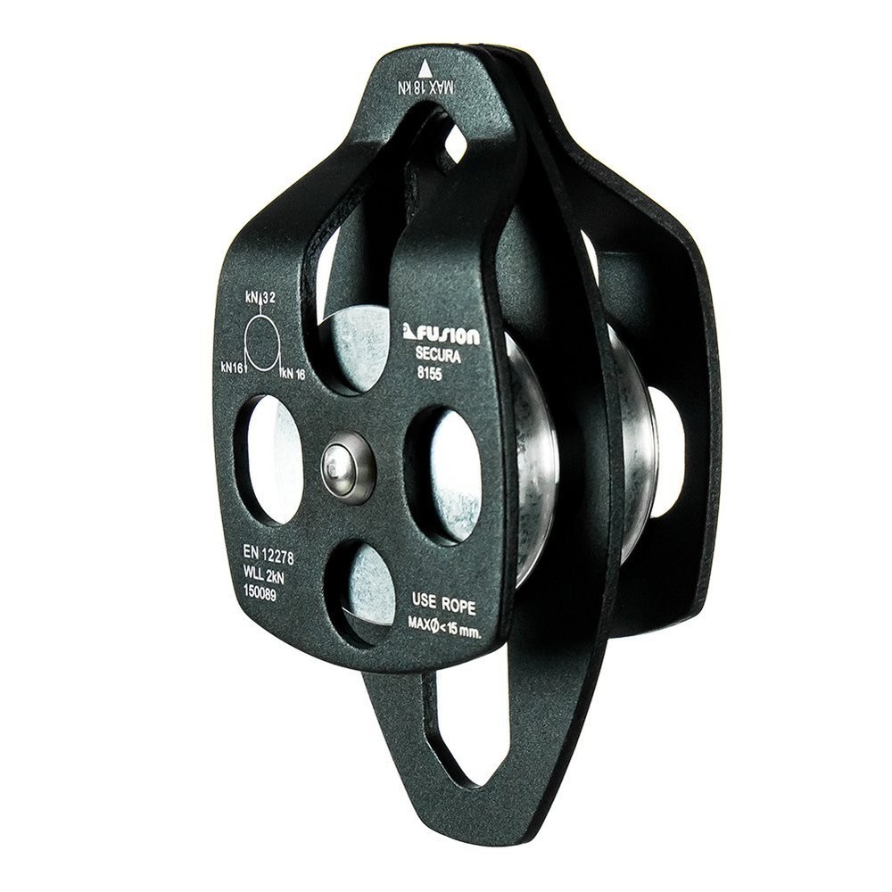 Fusion FP-8155 Secura 2" Double Pulley, Black