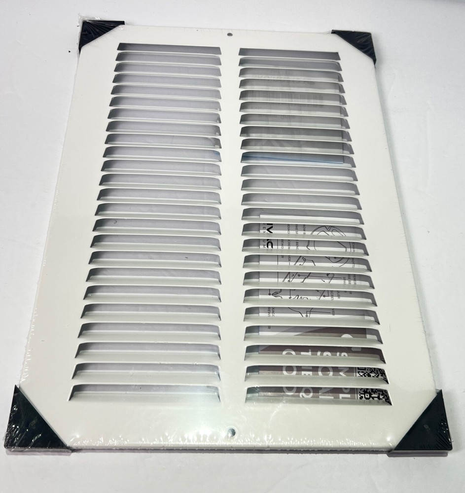 HVAC Premium white Rectangular 8”x12” return grille with free 16-in-1 multi-tool