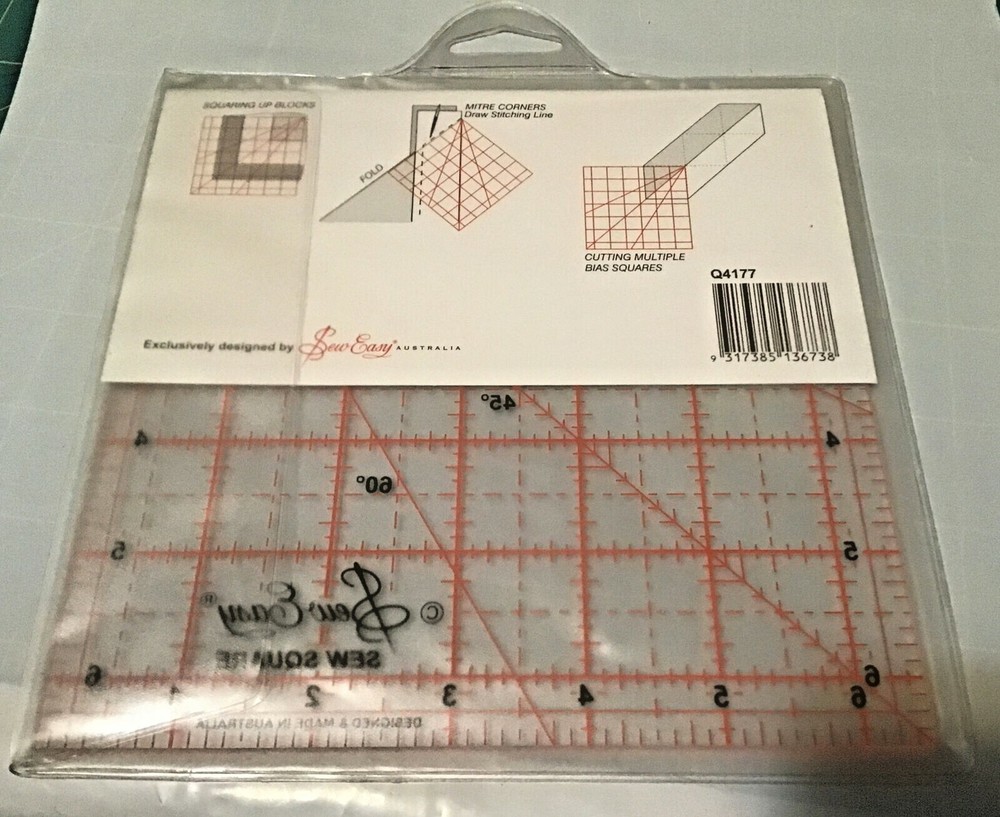 6 x 6 Patchwork Square Sew Easy, Hemline Australia With Protective Pouch
