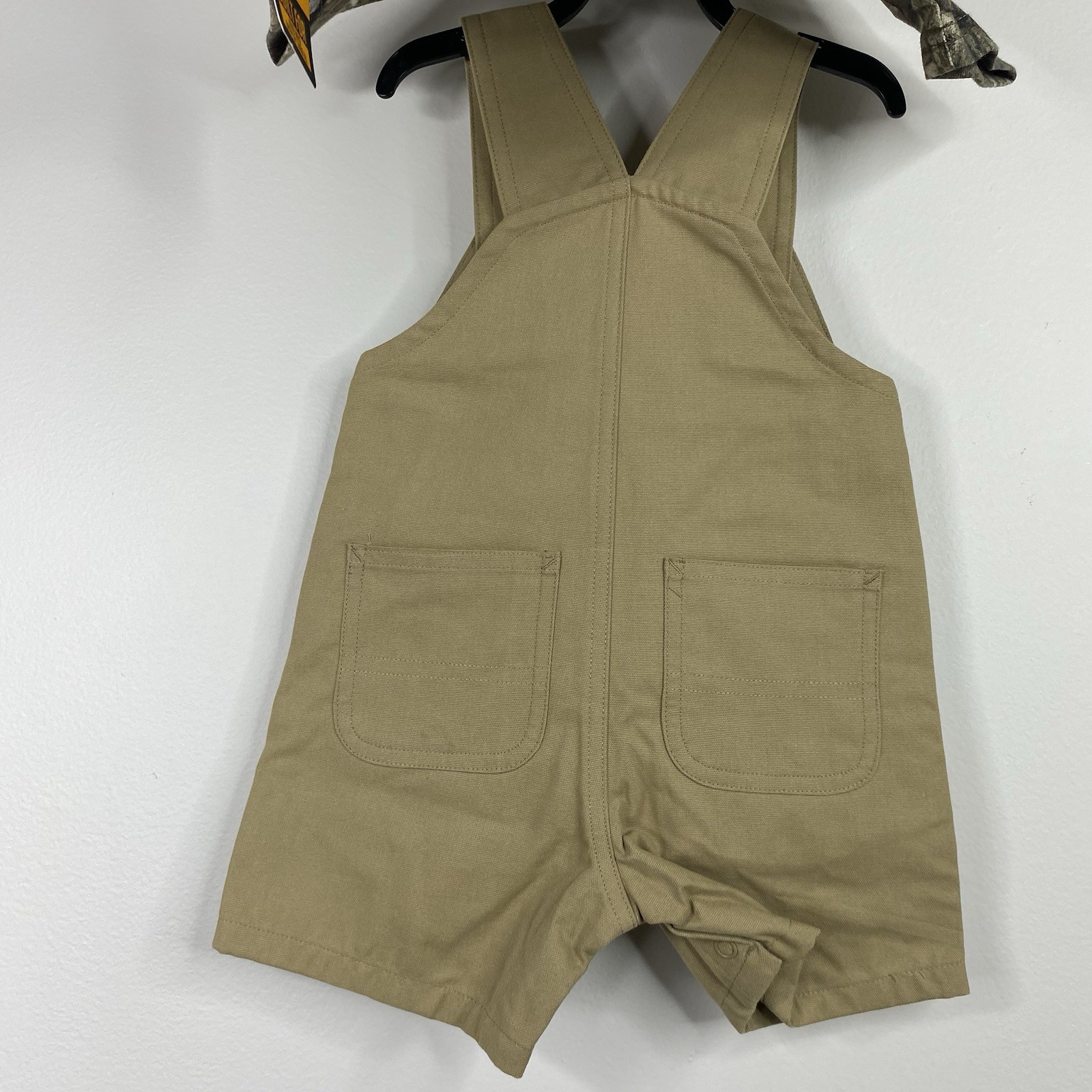 Carhartt Baby Boys 12 Months Camo Bodysuit and Canvas Shortall Set 2 Piece Set