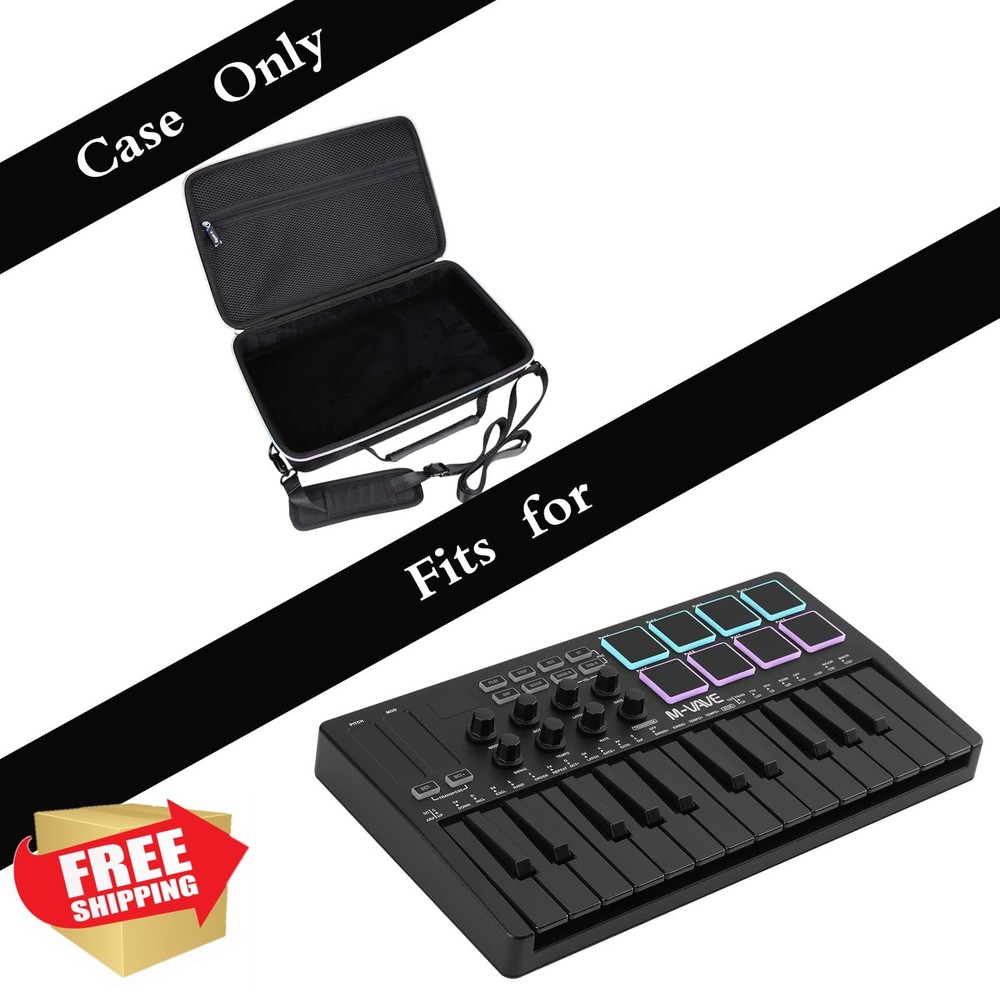 Case for M-VAVE 25 Key MIDI Keyboard Controller, Black