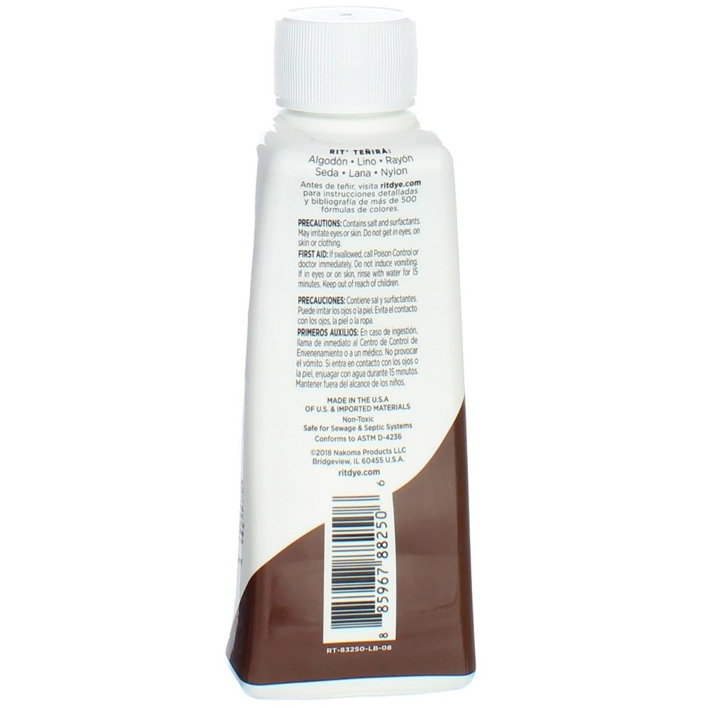 Rit All-Purpose Liquid Dye, Dark Brown, 8 fl oz