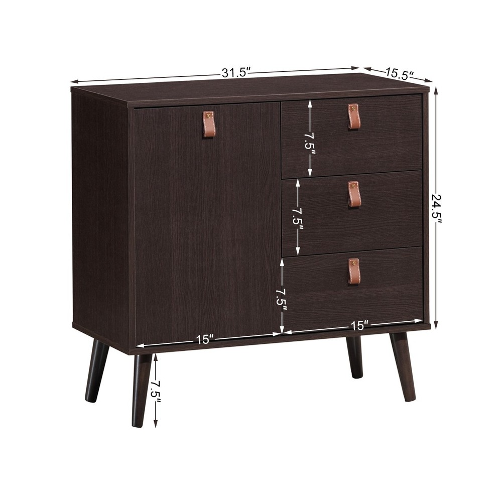 3-Drawer Sideboard Storage Display Cabinet Entryway Console Table Buffet Table