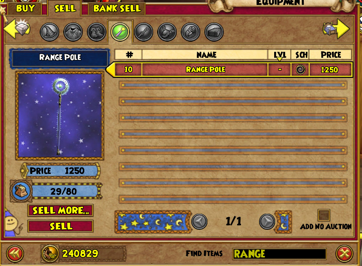 Wizard101 | Range Pole (RARE / RETIRED) | Delivery Within 24 Hours!