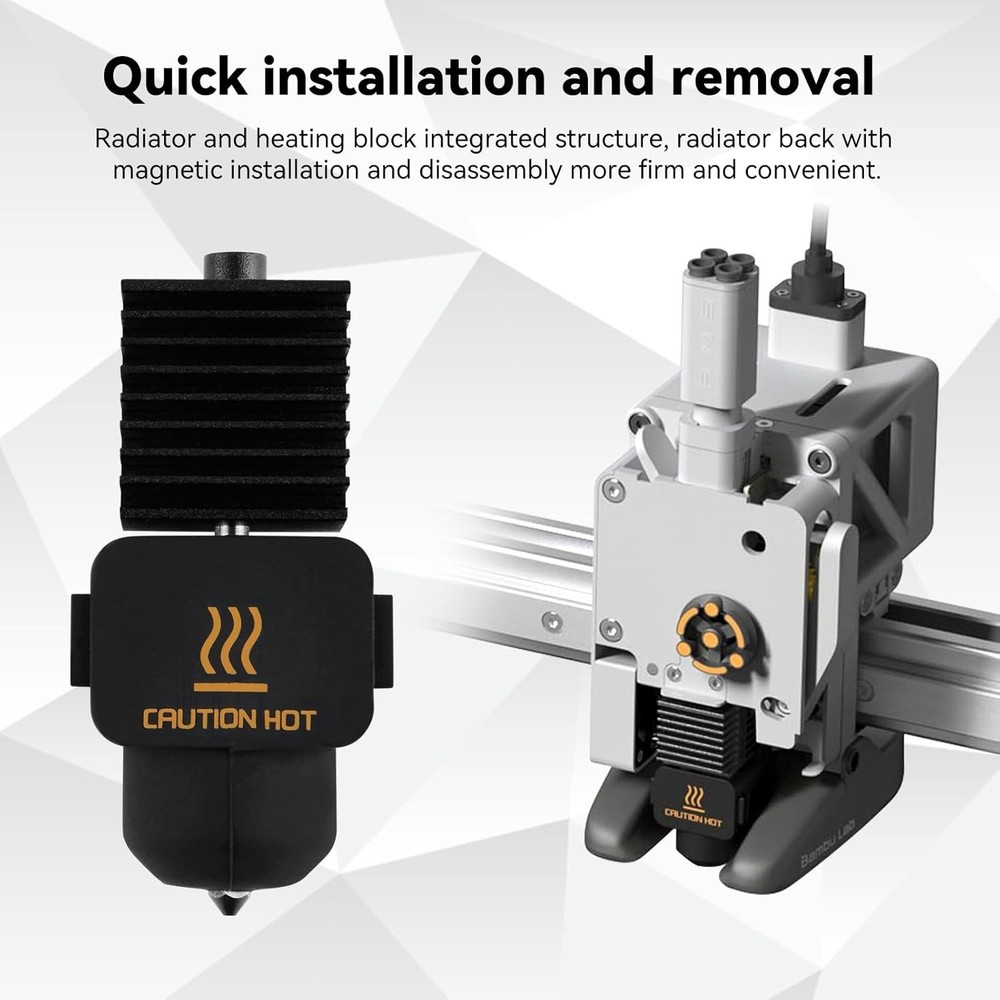 High-Performance A1 Hotend Kit with Magnetic Setup for Easy Installation