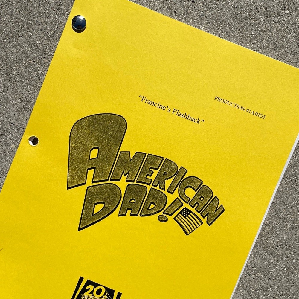 SEASON ONE American Dad Original 2004 Production Used Table Draft Script 4th Ep!