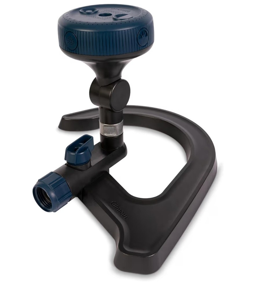 Gilmour 813483-1002 Pivoting Multi-Pattern Hook Sprinkler With On/Off Switch