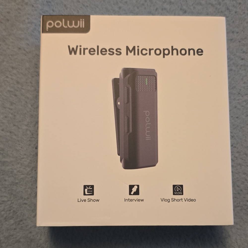 Polwii V8 Wireless Clip-On Microphone - For Iphone