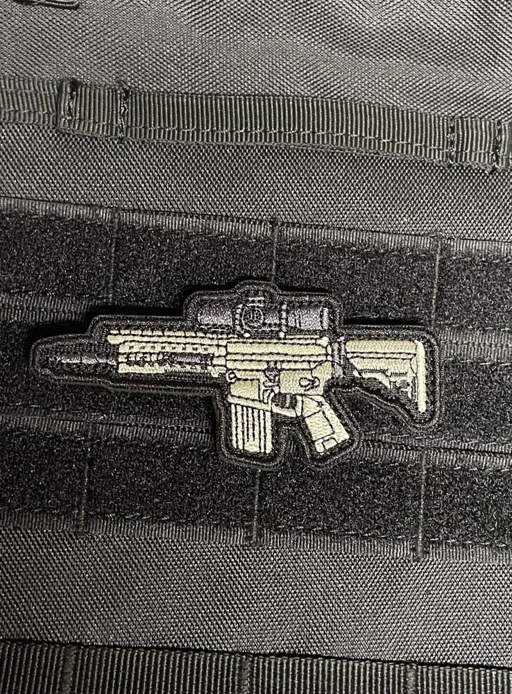 Sniper Rifle Patch 308 Gun Army Weapon COD Tactical Morale Hook Loop