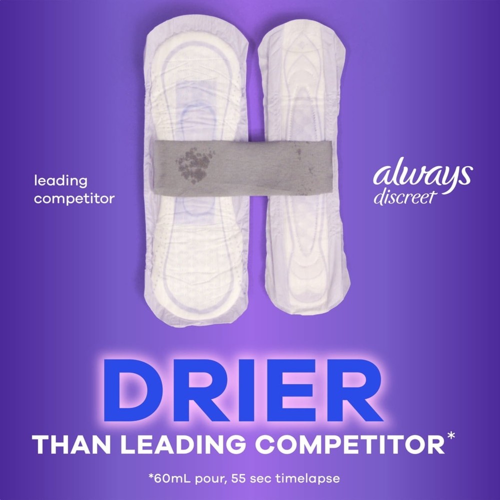 Always Discreet Incontinence Pads, Ultimate Extra Protect Absorbency, Regular