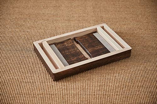 Wood Step Stool, Portable Rectangle Bed Stool, Small Step Ladder for Kitchen &