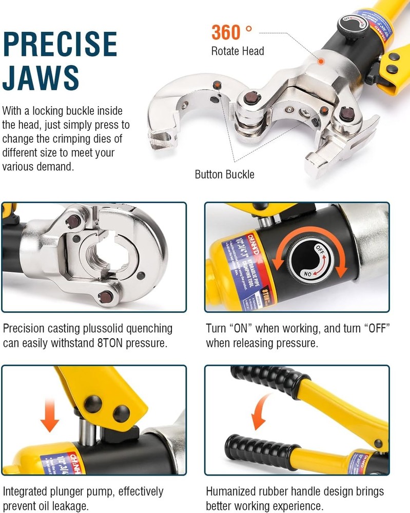 Hydraulic Copper Pipe Crimping Tool for Plumbing