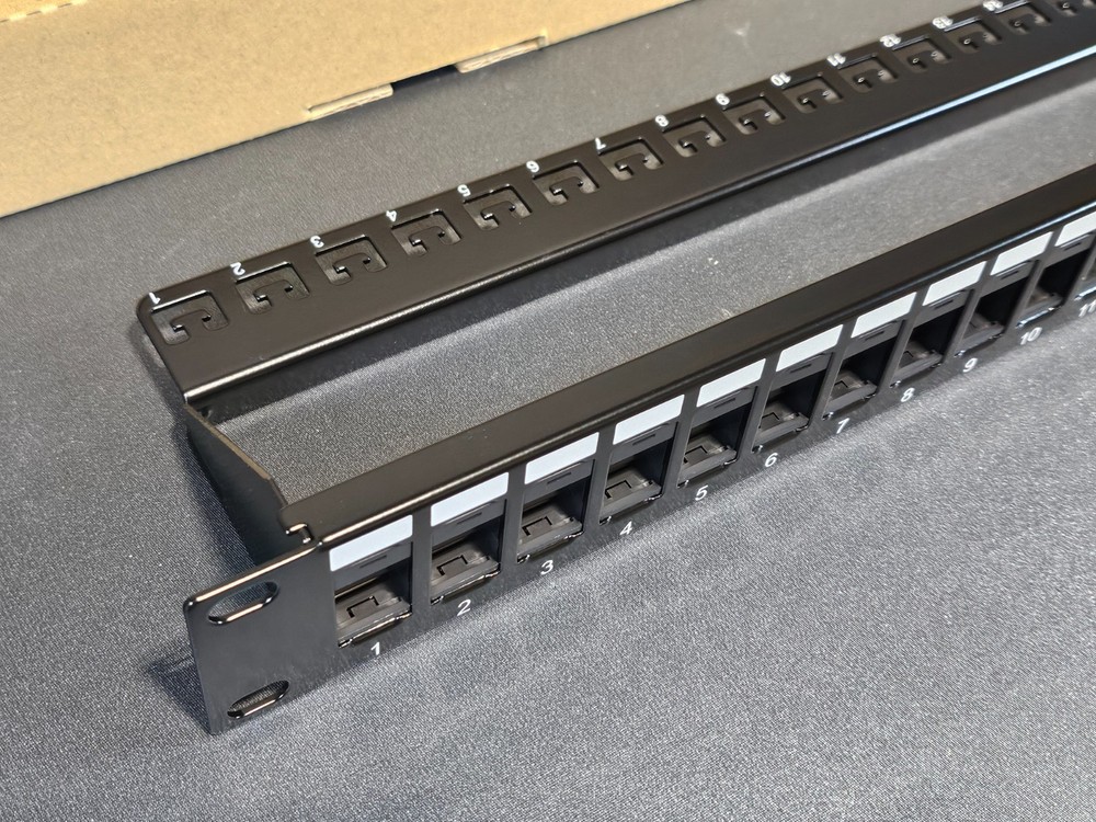 24 Port Cat6A Keystone Patch Panel