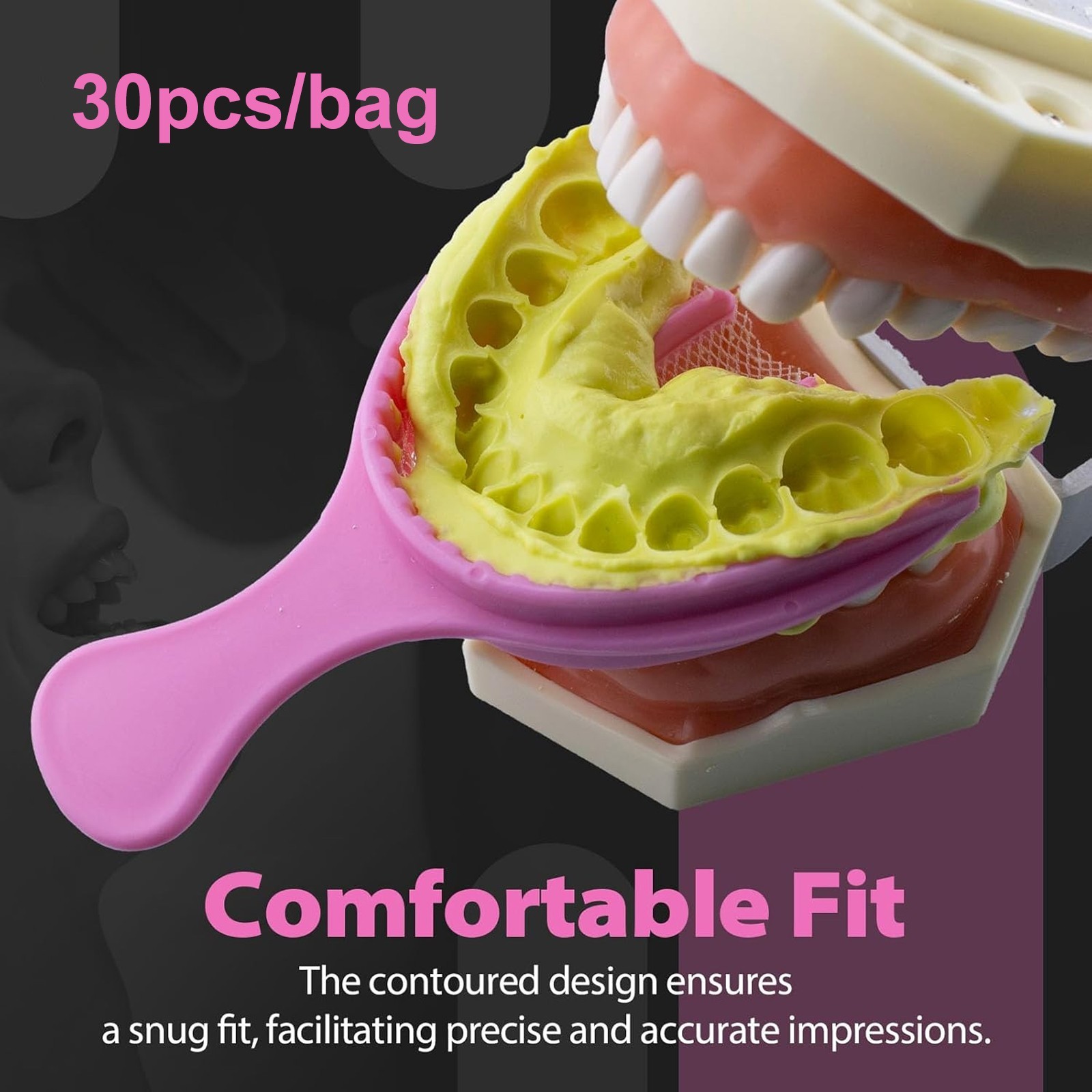 Dental Impression Bite Registration Triple Trays Multi Styles