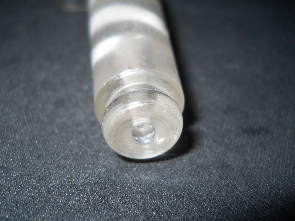 Unbranded Single Diagonal 4mm Bore Solid Glass Stopcock Plug w Bottom/Side Vent