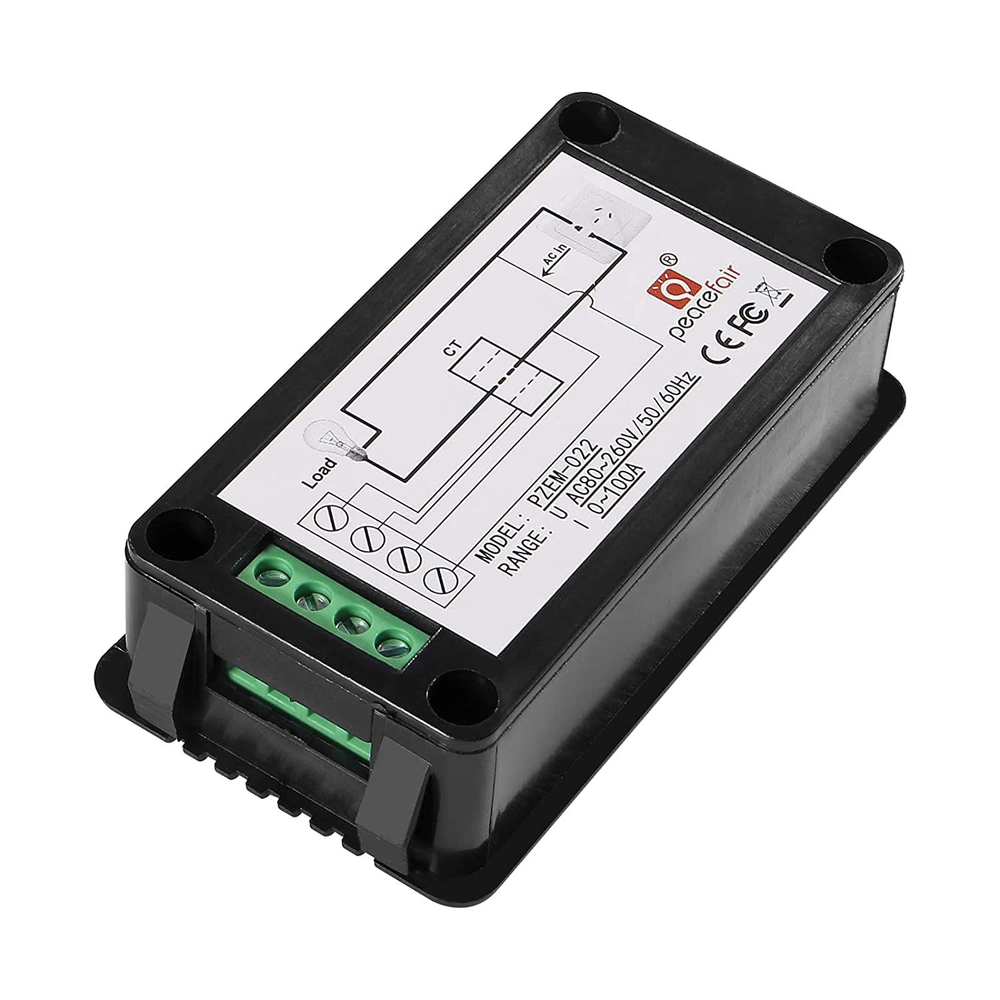 AC Digital Meter, 80-260V 100A LCD Display Current Voltage Power...