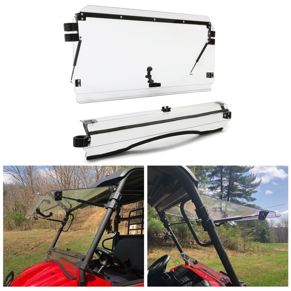 For 2019-2024 Kawasaki Mule Pro MX Front Flip Windshield Scratch Resistant