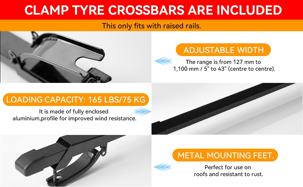 Aerodynamic 50" Roof Rack w/ Cross Bar Cargo Carrier Basket Car Roof Storage Box