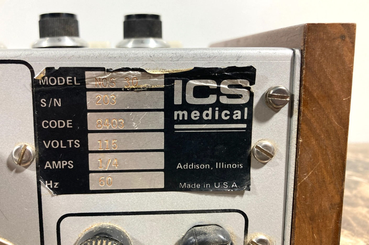 ICS Optical Stimulation Instrument NOS-30 Vintage Optometry Medical Equipment