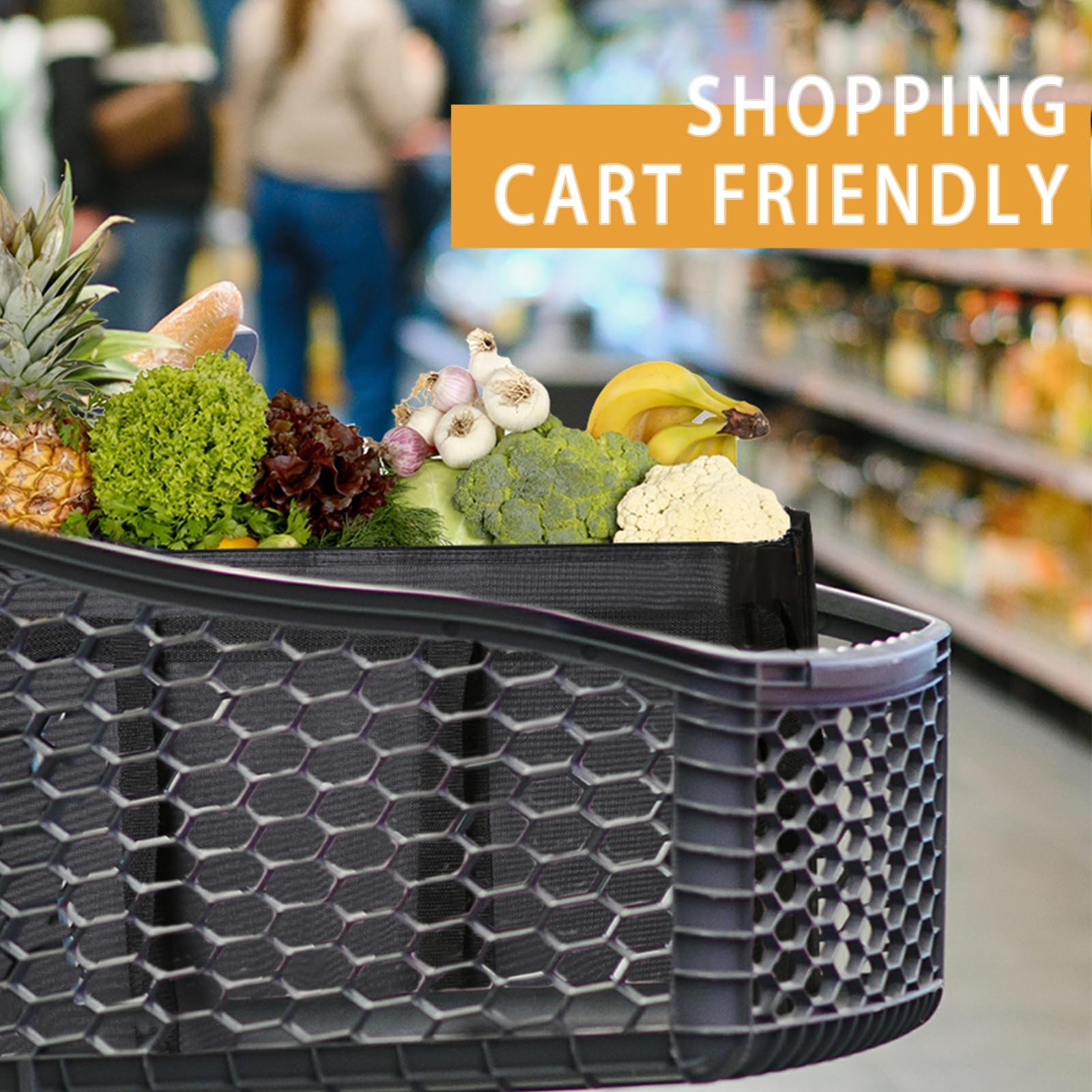 Insulated Food Delivery Bag Reusable Thermal Cooler Grocery Bags for Caterin...