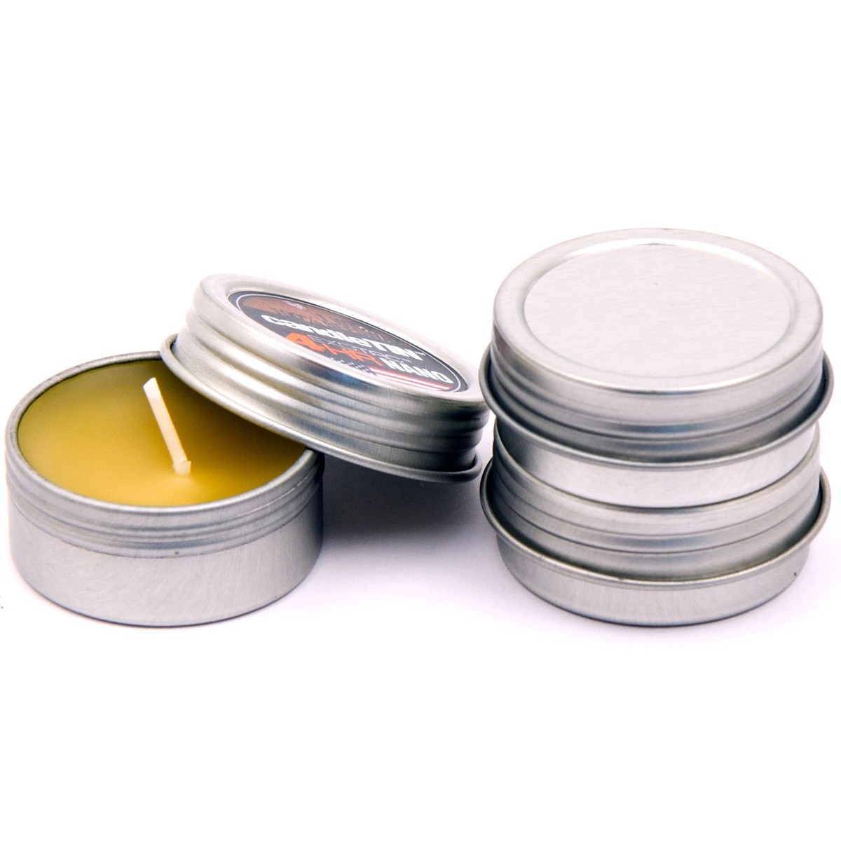 Exotac CandleTIN Nano 1-Wick Emergency Survival Candle 3-Pack - Silver